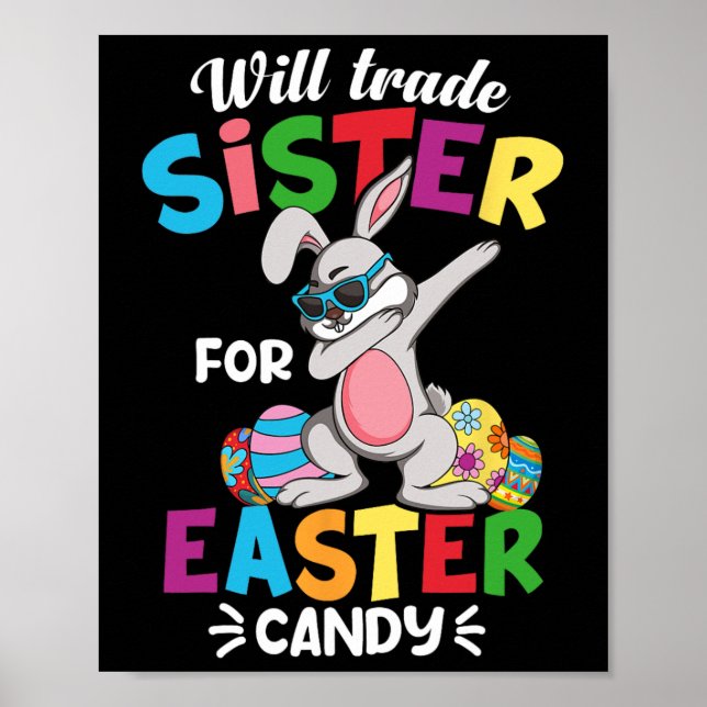 Poster Engraçado Vai Trocar Irmã Por Doces De Páscoa Dabb (Frente)
