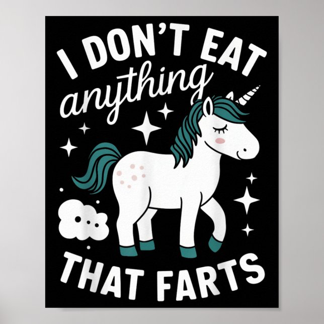Poster Engraçado Vegan, eu não como nada que faça verdura (Frente)