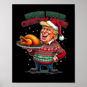 Poster Engraçado Vencedor Humor Vencedor Janto de Natal M