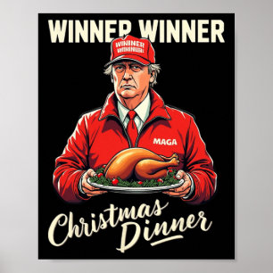 Poster Engraçado Vencedor Humor Vencedor Janto de Natal M