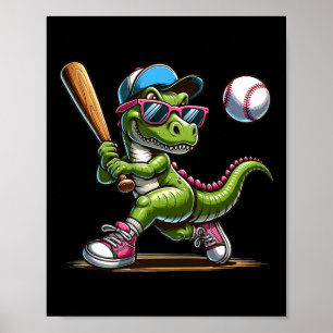 Poster Engraçado Vende Jogador Dinossauro Esporte Amor T-