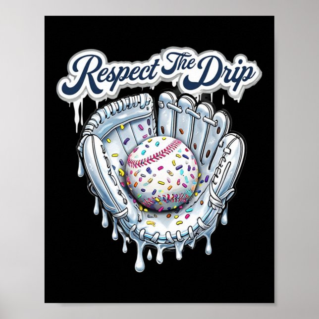 Poster Engraçado Vender Dripe De Sorvete Respeite O Dri (Frente)