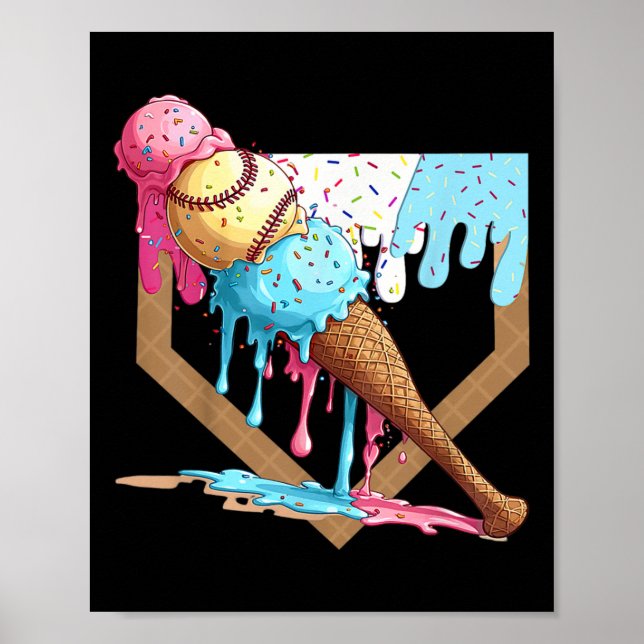 Poster Engraçado Vender gotejamento de Sorvete Vender a u (Frente)