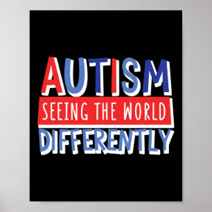 Poster Engraçado Ver O Mundo Diferente Criança Autista Mã