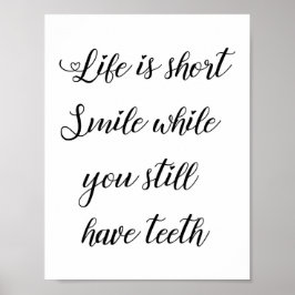 Poster Engraçado, vida humorística dizendo