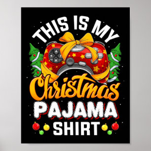 Poster Engraçado Video Game Controller Natal Hat Ga