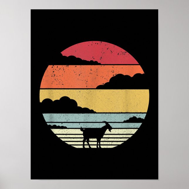 Poster Engraçado Vintage Goat Gift (Frente)