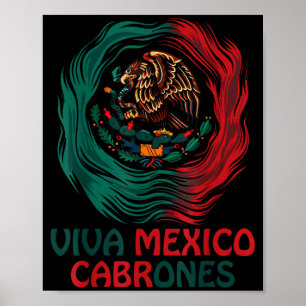 Poster Engraçado Viva México Cabrone Dia da Independência
