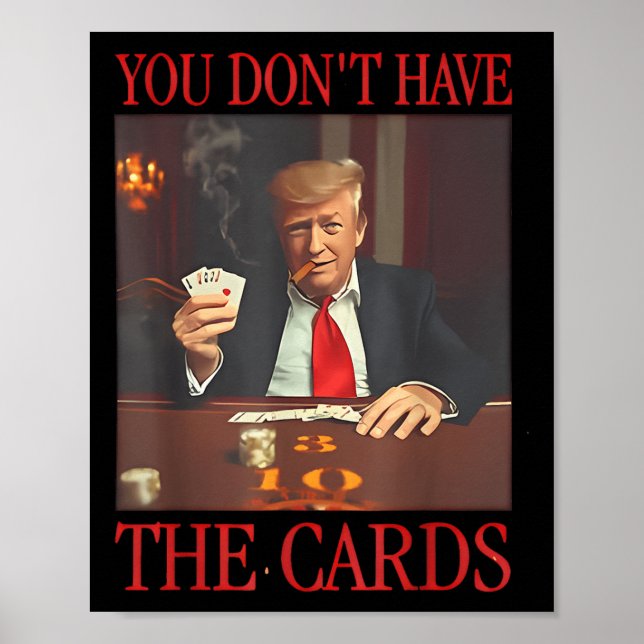 Poster Engraçado Você Não Tem Cartões (Frente)