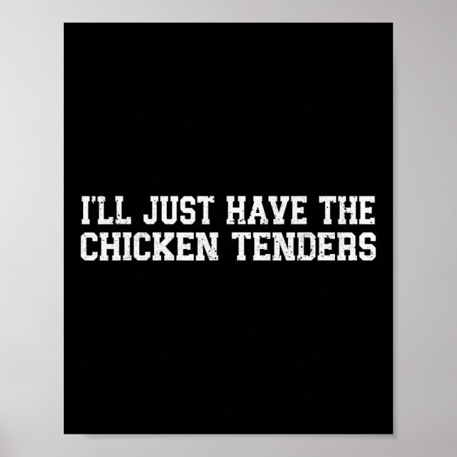 Poster Engraçado, vou pedir só os tenders de frango - Com (Frente)