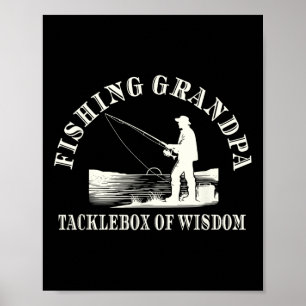 Poster Engraçado Vovô Pescado Apreciação Caixa De Control