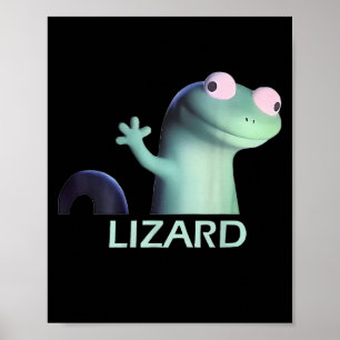 Poster Engraçado Weircore Animal Men Lizard Lizard Liz
