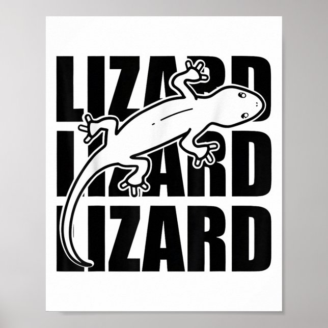 Poster Engraçado Weirdcore Lizard Lizard Lizard Meme Anim (Frente)