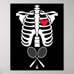 Poster Engraçado Xray Halloween Costume Costume Cage Skel