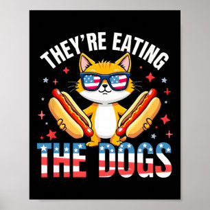 Poster Engraçados Estão Comendo Os Cães Os Gatos
