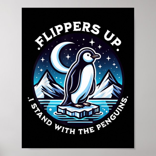 Poster Engraçados, Eu Pego Pinguins. (Frente)