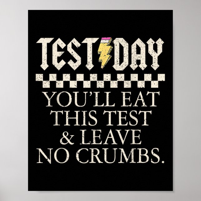 Poster Engraçados Professores De Dia De Teste Que Vocês C (Frente)