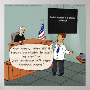 Poster Engraçados Slurs De Mídia Social Permitidos Em C