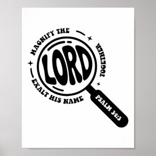 Poster Engrandeça o Senhor Versículo da Bíblia Magnificad