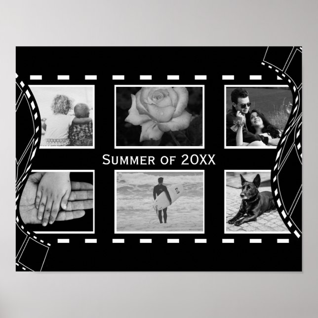 Póster Enguia de filmes em preto-e-branco (Frente)