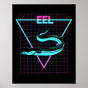 Poster Enguia Estética Estilo Retro Pesca de Enguia