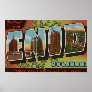 Póster Enid, letra ScenesEnid de OklahomaLarge, APROVAÇ