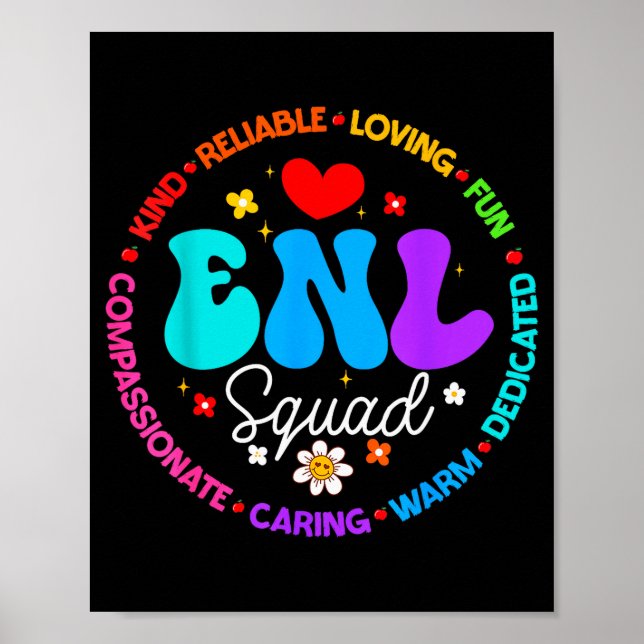 Poster Enl Squad Teacher Squad English New Language Crew  (Frente)