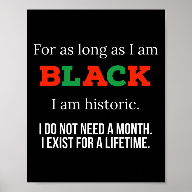 Poster Enquanto Eu Estiver Preto, Sou Histórico - Bhm Jun (Frente)