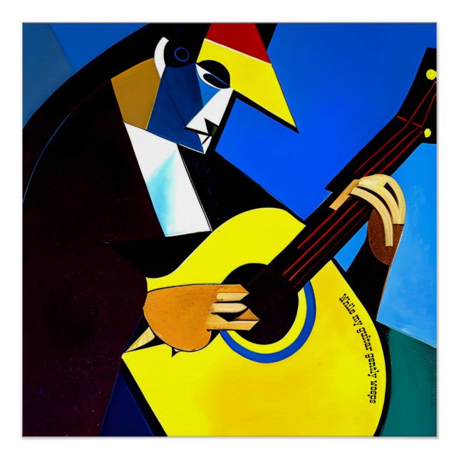 Póster Enquanto minha guitarra chora gentilmente guitarri (Frente)