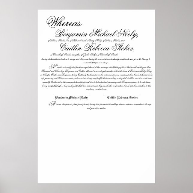 Póster Enquanto que, Benjamin Michael Neely, de Boise, Id (Frente)