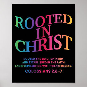 Poster Enraizado em Cristo é Rei Cristão Jesus Deus Filho