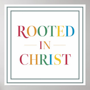 Poster Enraizado em Cristo Fundação Moderna Ousada