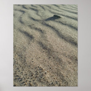 Póster Enrole ondinhas da areia das formas, em torno dos