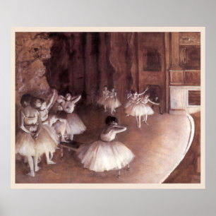 Poster Ensaio de Balé no Palco por Edgar Degas