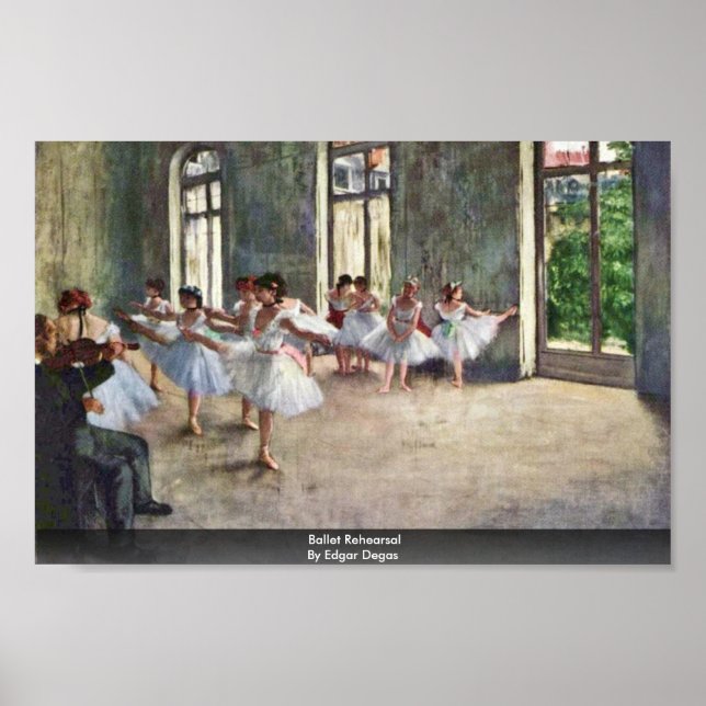 Póster Ensaio De balés Por Edgar Degas (Frente)