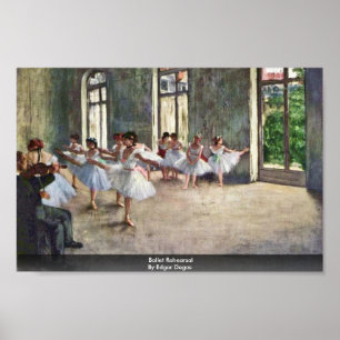 Póster Ensaio do balé por Edgar Degas