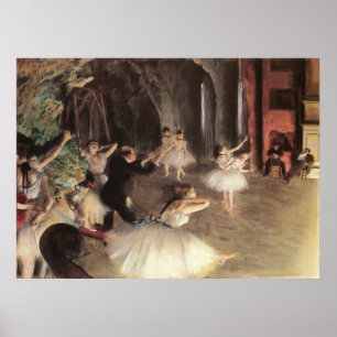 Póster Ensaio no palco por Edgar Degas