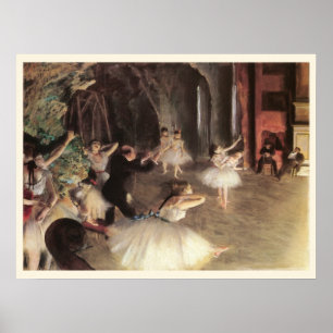 Póster Ensaio no Palco por Edgar Degas