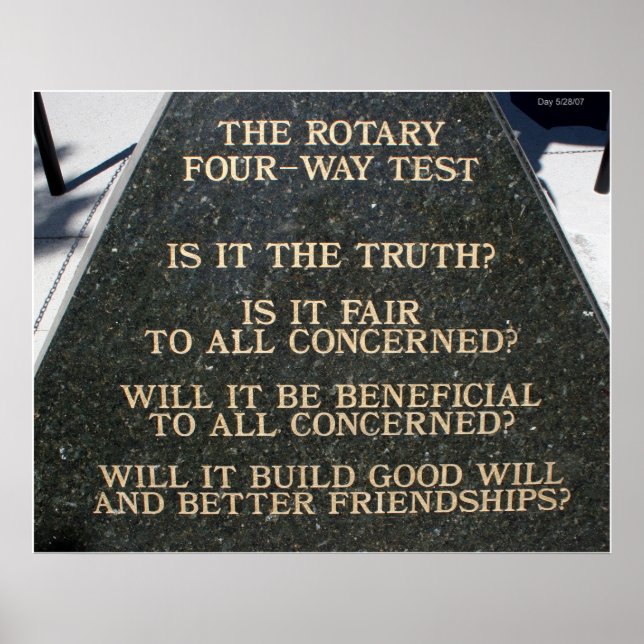 Póster Ensaio Rotativo Em Quatro Vias (Frente)