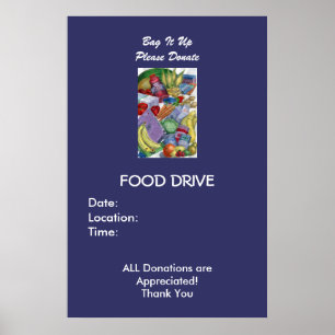 Póster Ensaque-o acima, doe-o por favor - personalizado