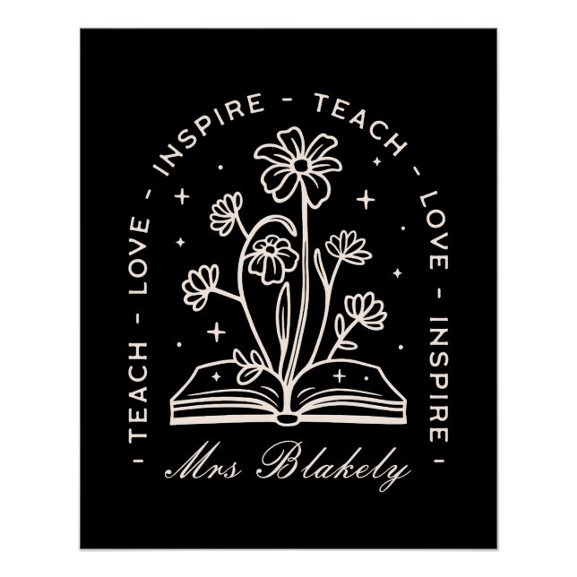 Póster Ensinar amor inspira professor pervertido personal (Frente)