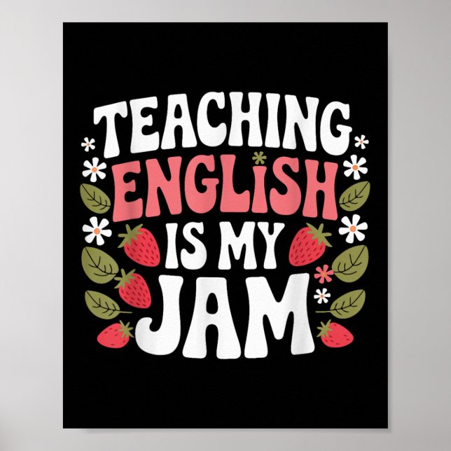 Poster Ensinar Inglês É Meu Professor De Jam De Volta À E (Frente)