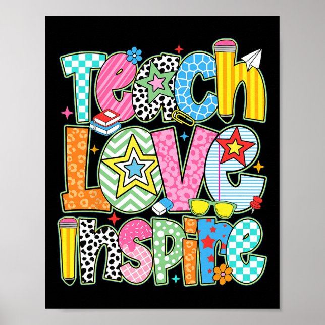 Poster Ensine Amor Inspire De Volta à Escola Professor Cr (Frente)