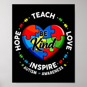 Poster Ensine Amor Inspire Puzzle para Mulheres Professor