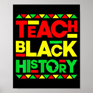 Poster Ensine o Chá da História Negra Melanina Afro Orgul