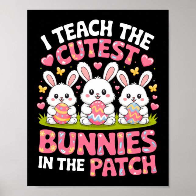 Poster Ensine os Coelhinhos Mais Fofos do Patch Easter (Frente)