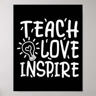 Poster Ensino, Amor, Inspiração, Professor, De Volta À Es