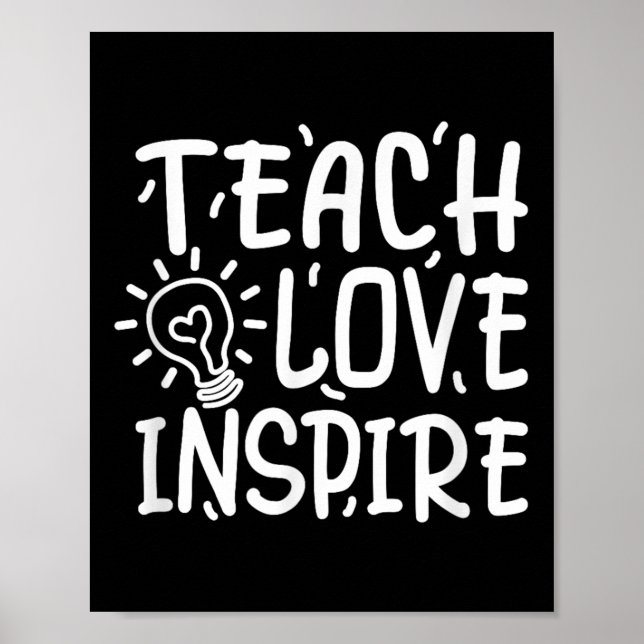 Poster Ensino, Amor, Inspiração, Professor, De Volta À Es (Frente)