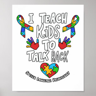 Poster Ensino As Crianças A Falarem De Volta Na Terapia 