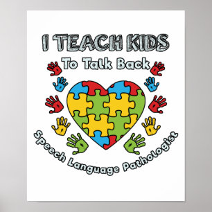 Poster Ensino As Crianças A Falarem De Volta Na Terapia 